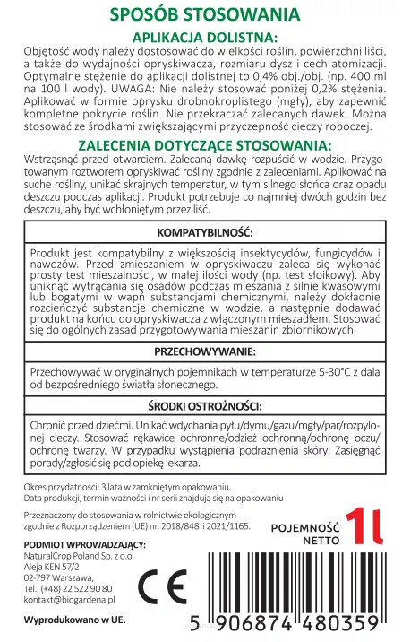 BiOgardena Booster Spray Professional 1l - regeneracja i biostymulacja - obrazek 3