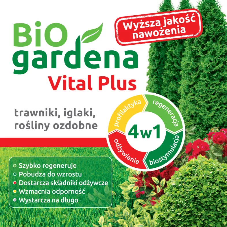 Nawóz BiOgardena Vital Plus 4w1: odżywianie, profilaktyka, biostymulacja, regeneracja - 450 ml - obrazek 3