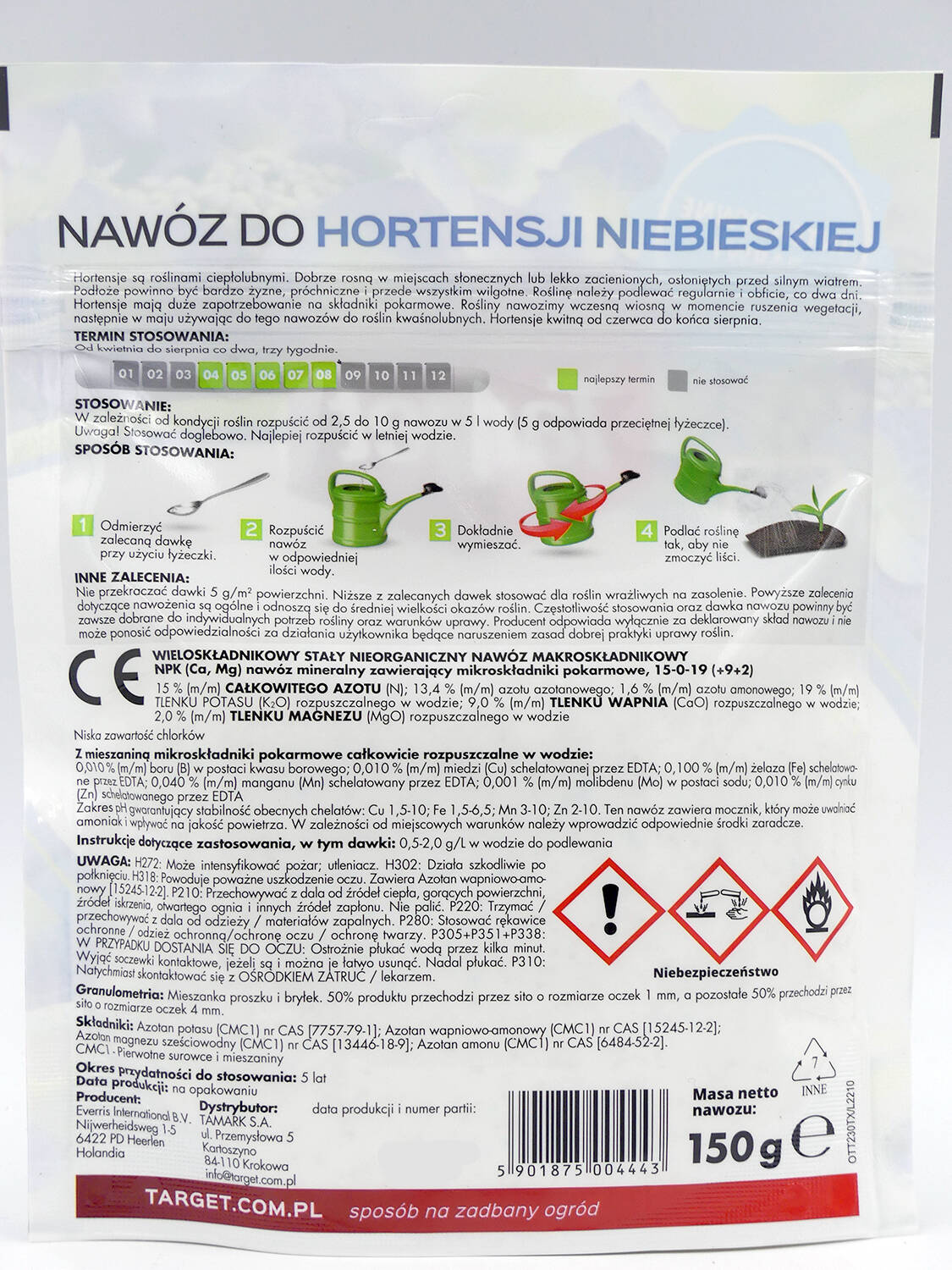 Nawóz Do Hortensji – Rozpuszczalny – Intensywne Barwy – 150 g Target - obrazek 4