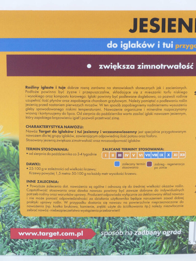 Nawóz Do Iglaków i Tui – Jesienny – 4 kg Target - obrazek 13