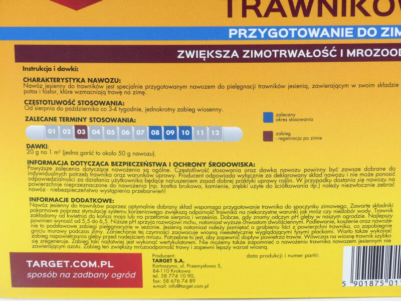 Nawóz Jesienny Do Trawników – 8 kg Target - obrazek 4
