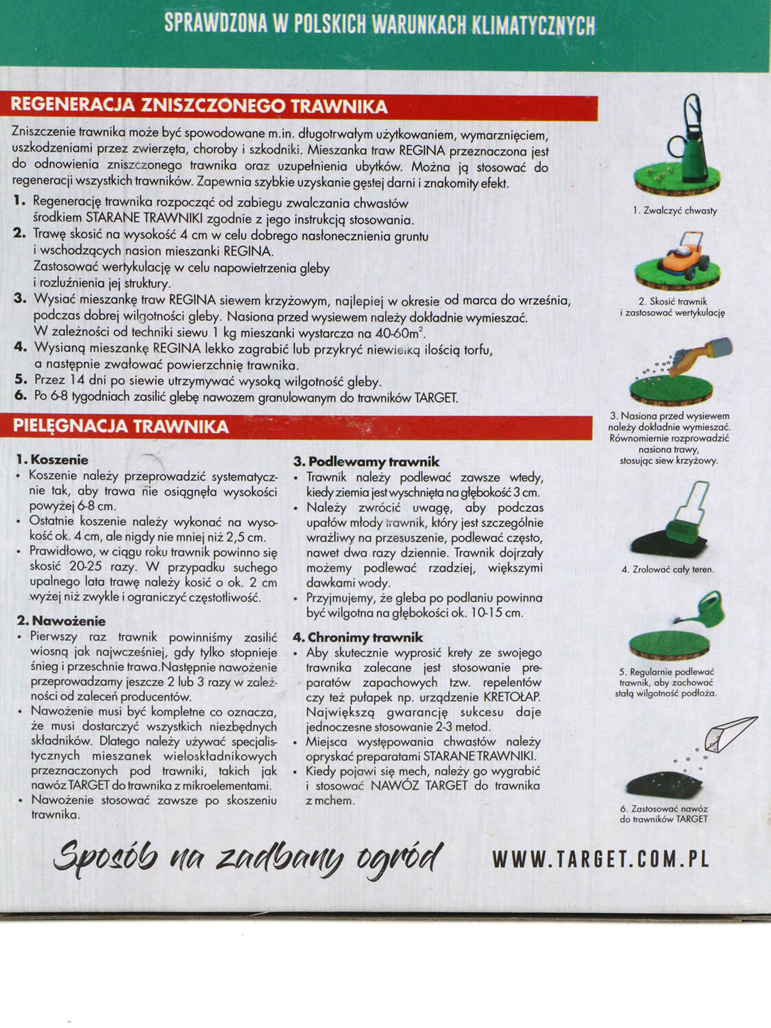 Regina – Trawa Regeneracyjna – Do Uzupełniania Ubytków – 0,5 kg Target - obrazek 7